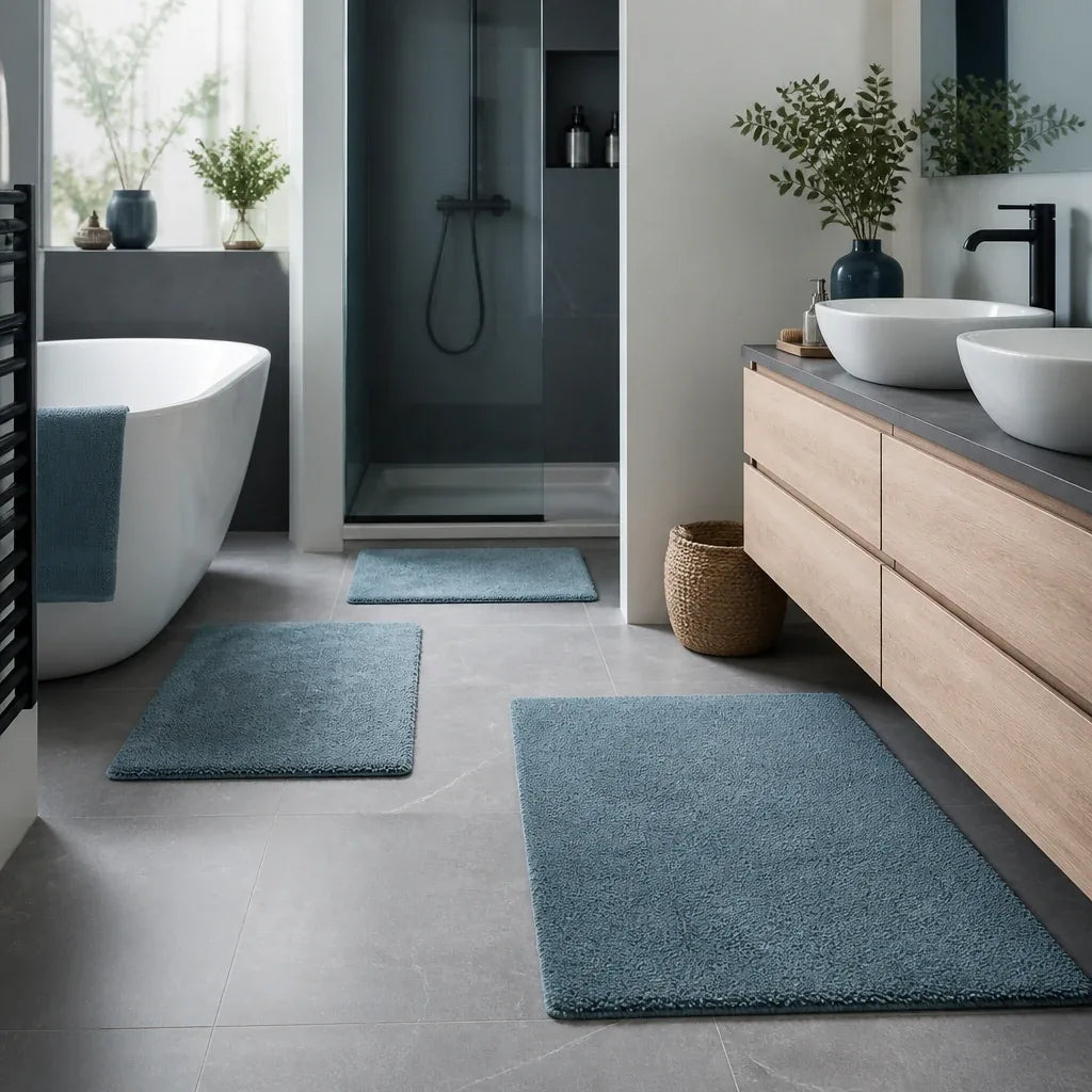 Combien de tapis de bain et où les placer dans sa salle de bain