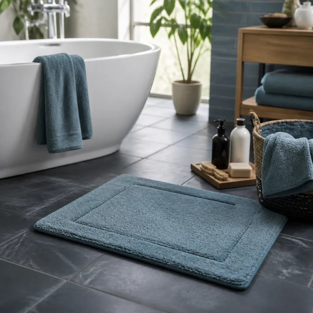 Comment nettoyer un tapis de bain selon sa matière